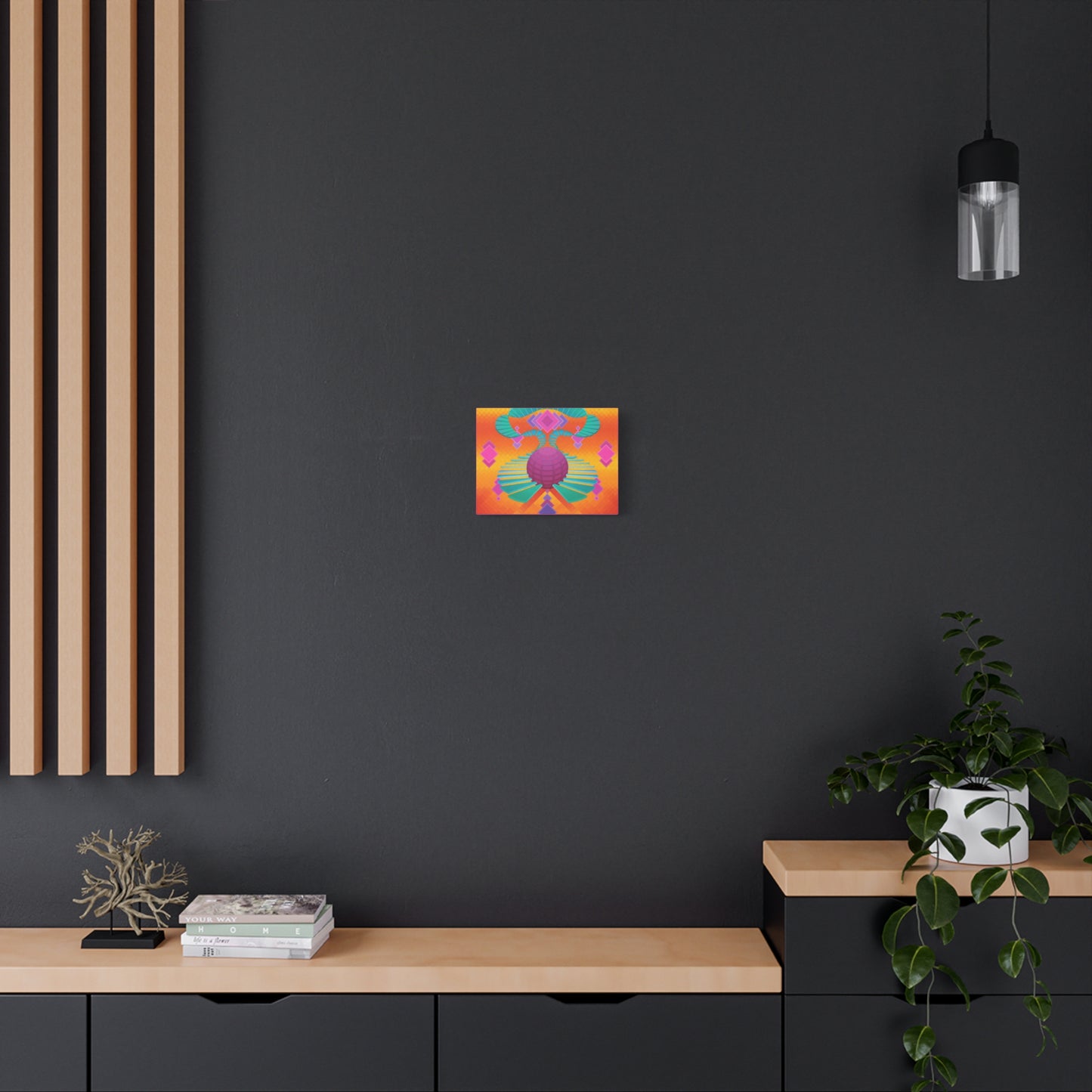 Stretched Canvas - "Untitled 001" - Retro Geometric