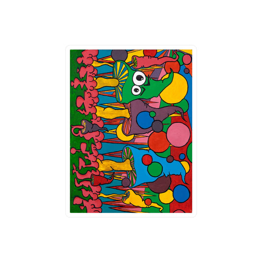 Kiss-Cut Sticker - Retro Pop Art Mushroom