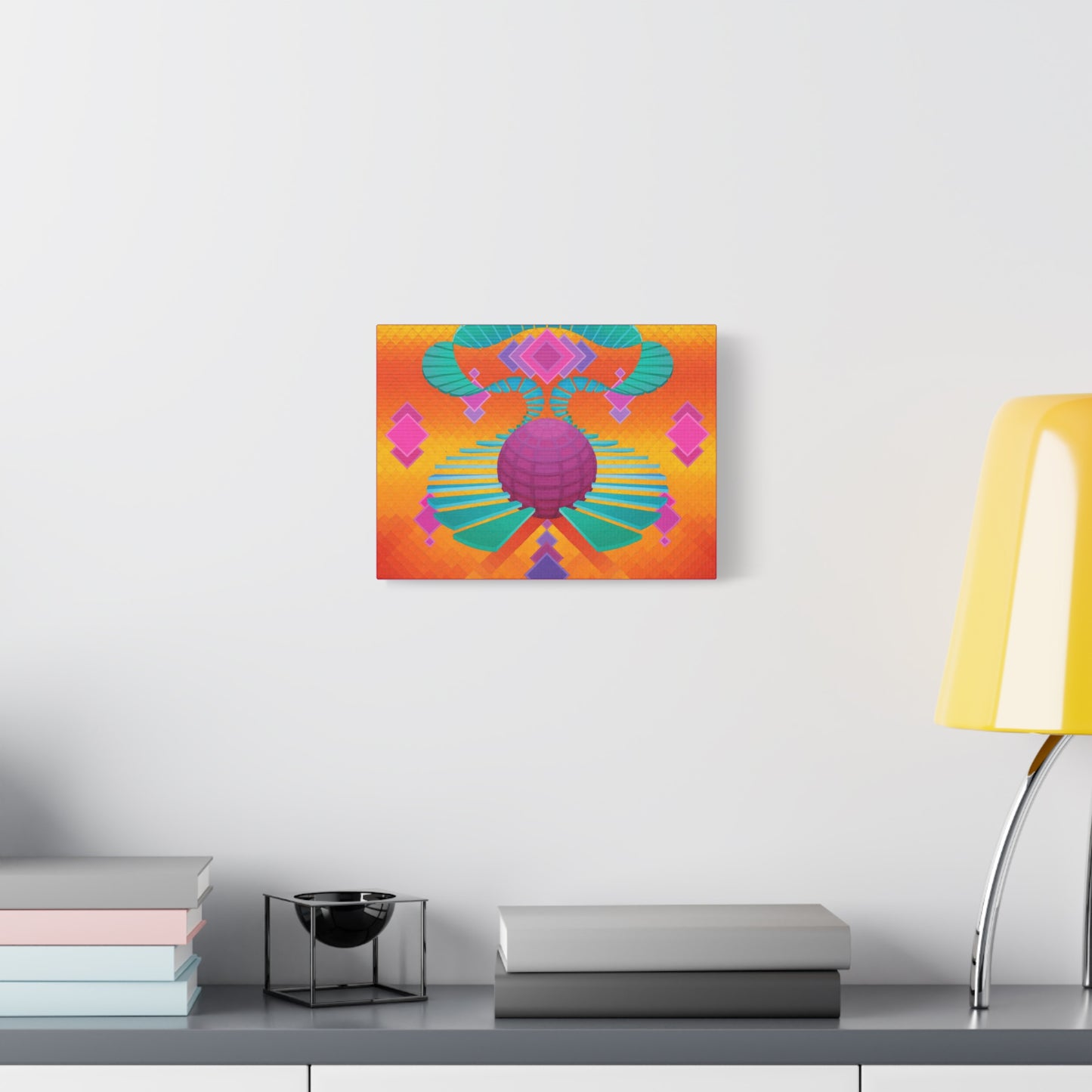 Stretched Canvas - "Untitled 001" - Retro Geometric