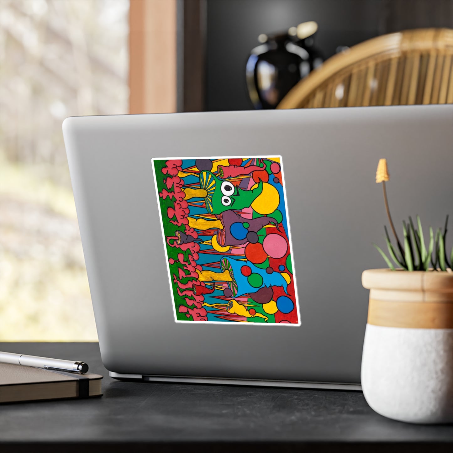 Kiss-Cut Sticker - Retro Pop Art Mushroom