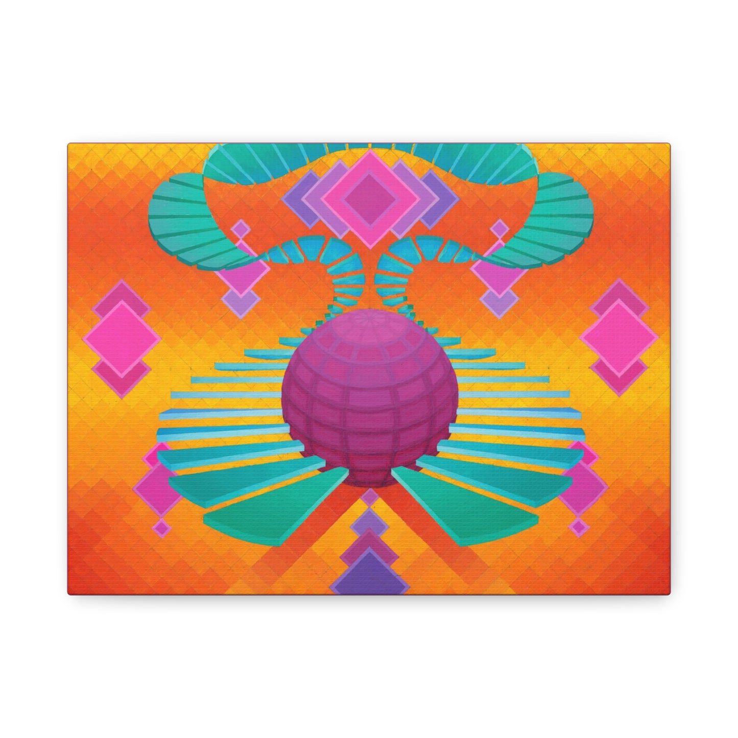Stretched Canvas - "Untitled 001" - Retro Geometric