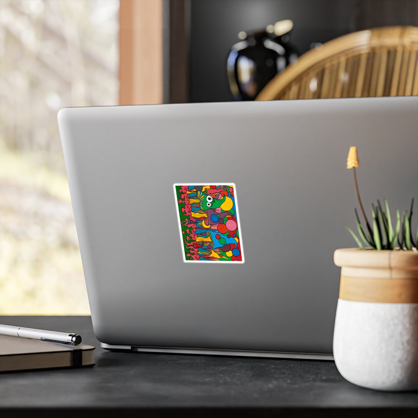 Kiss-Cut Sticker - Retro Pop Art Mushroom