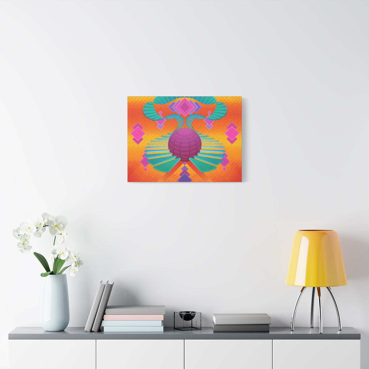 Stretched Canvas - "Untitled 001" - Retro Geometric