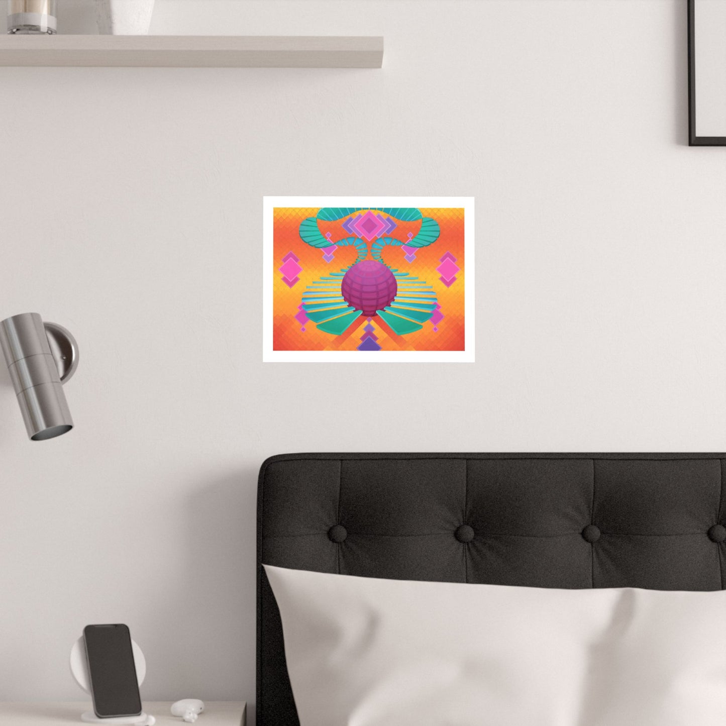 Satin Poster — Untitled 001 - Retro Geometric