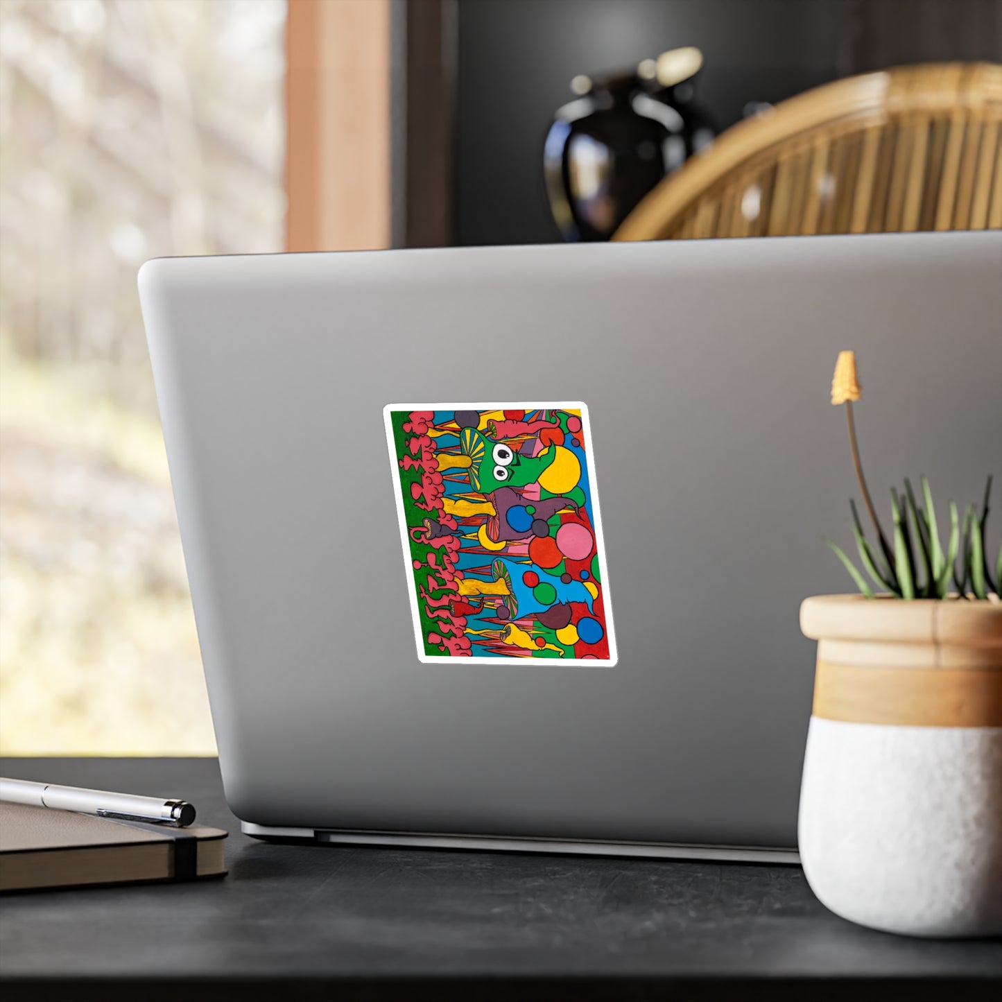 Kiss-Cut Sticker - Retro Pop Art Mushroom