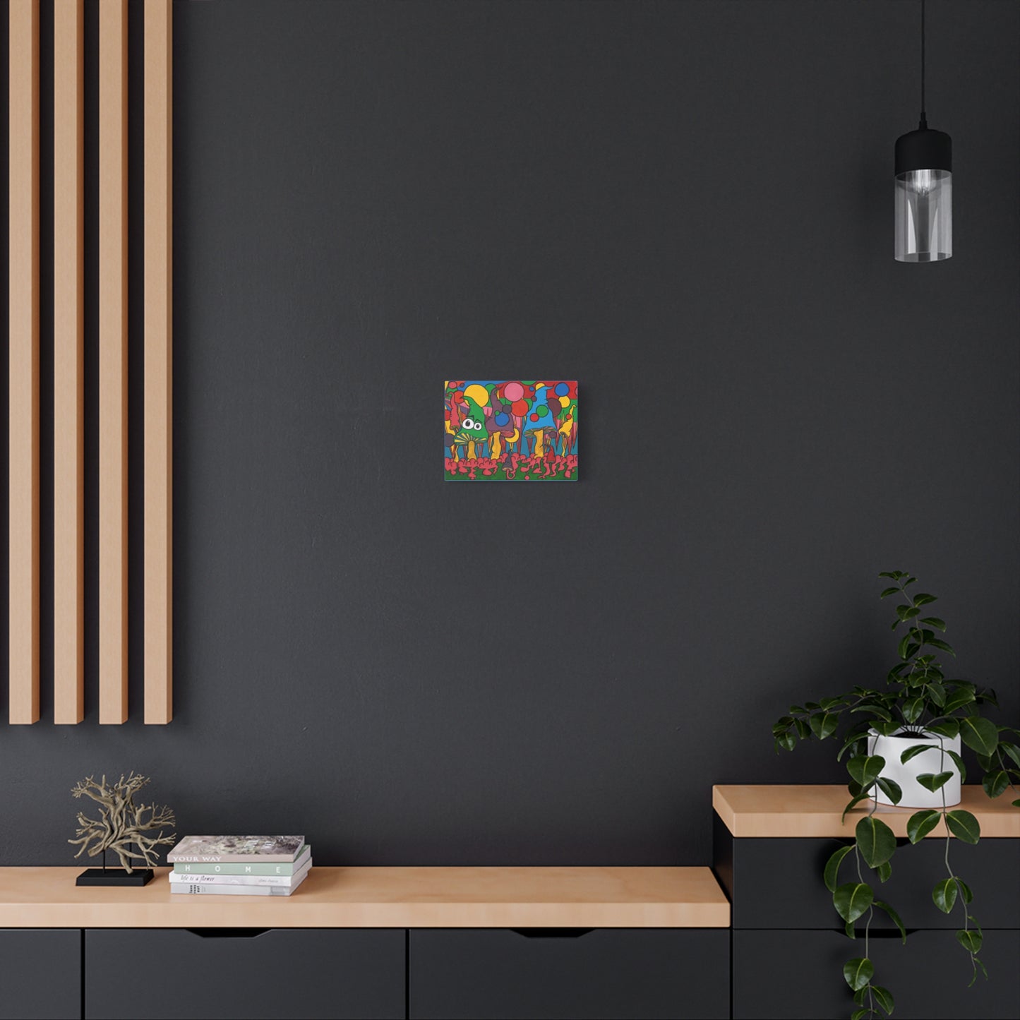 Stretched Canvas - Retro Pop Art Mushroom
